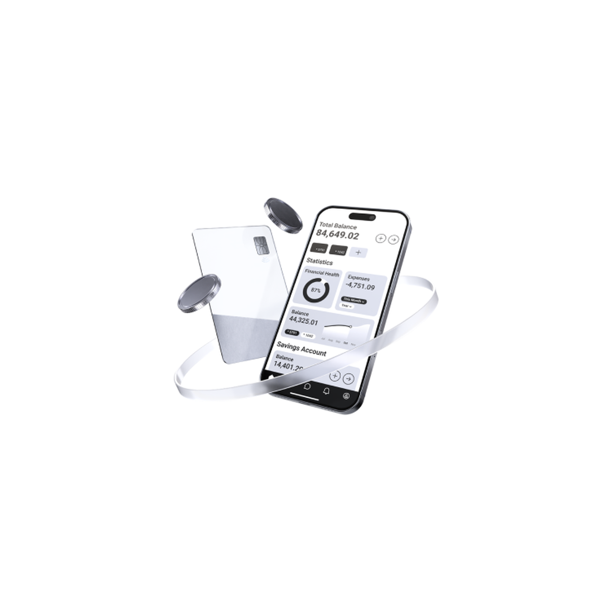 Gold Elibrium Visa card with a megaphone and coins, virtual cards for affiliate network campaigns