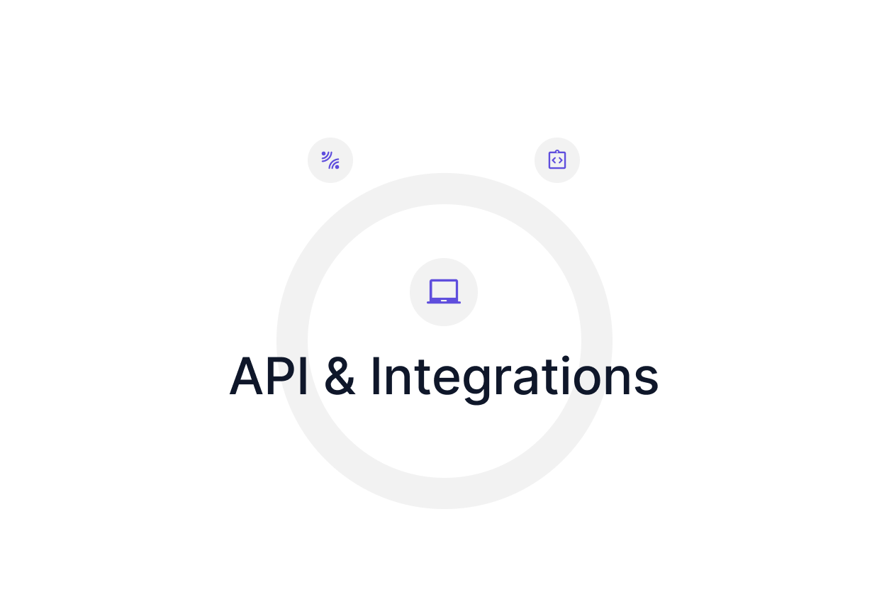 API and integrations ring showing Elibrium card issuing automated from a company's own stack