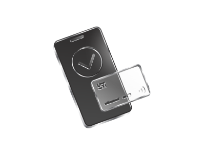 Phone with a lock icon, showing card security settings for booking cards